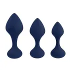 Playboy Pleasure Tail Trainer 3-osaline intiimne silikoonkomplekt – Sinine — Foto 1