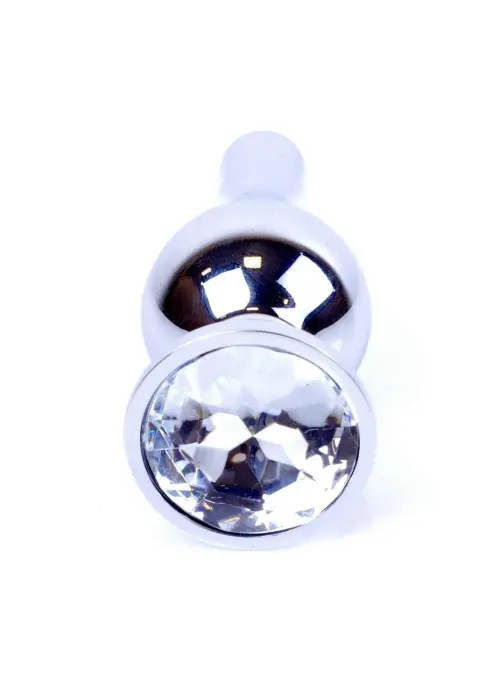 Plug-Jewellery Silver anālais spraudnis – 9.5 cm (3.7″) – Caurspīdīgs