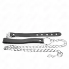KINK Leather Ring with Adjustable Strap & Metal Chain 21.5x2 cm – Black — Photo 4