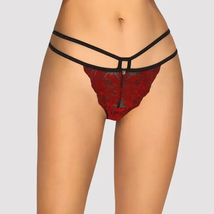 OBS Panty – Burgundy/Black – L/XL