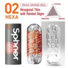 Tenga Spinner Hexa – tekstūruotas masturbatorius – skaidrus — Nuotrauka 6