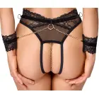 Cottelli Bondage комплект бюстгальтера с ошейником и наручниками – чёрный – XL — Фото 10