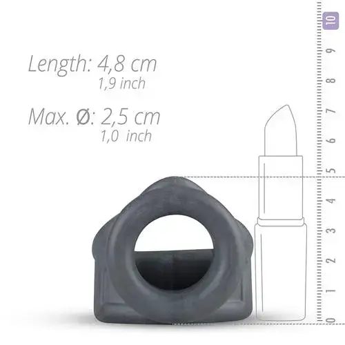 Liquid Silicone 2 in 1 Ball Stretcher – Grey Photo