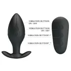 PRETTY LOVE - REGINA Vibrating Anal Plug – 18 cm (7″) – Black — Photo 4