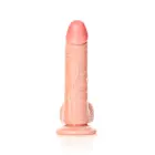 Izliekts reālistisks dildo ar sēkliniekiem un piesūcekni – 15.5 cm (6.1″) — Foto 2