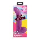POP reālistisks dildo ar sēkliniekiem un piesūcekni – 19 cm (7.5″) – violets — Foto 2
