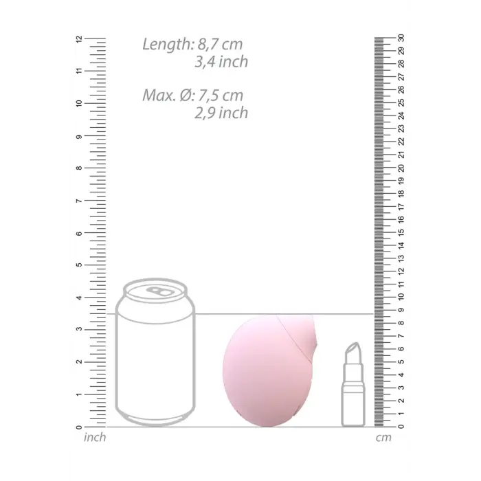 Seductive gaisa pulsa stimulators – rozā Foto 11