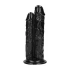 Double Titan - Realistic Double Dildo – 24.5 cm (9.6″) – Black — Photo 3