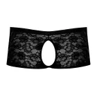 Male Power Crotchless Lace Panty – Black – S/M — Photo 5