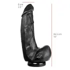 Dildorama 515 Line realistiškas dildo – 25 cm (10″) – juodas — Nuotrauka 3