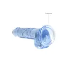 Realistlik dildo munanditega – 17 cm (6.7″) – Sinine — Foto 4