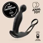 Flamma - Vibrating Prostate Massager with Ball Strap and Cockring – 16 cm – Black — Photo 6
