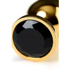 Zelta anālais spraudnis TOYFA Metal ar rozā apaļas formas kristālu – Pink Foto 7