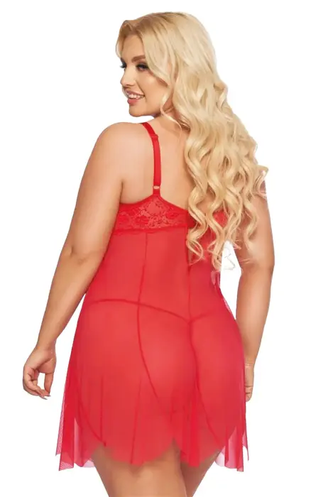 Carla punane öösärk ja stringid – 3 XL