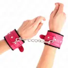 KINK Premium фиксаторы для запястий с меховой подкладкой – чёрные/малиново-розовые – 17-29 см — Фото 4