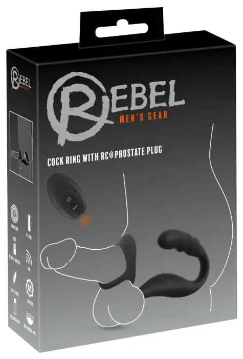 Rebel Rock Ring w RC Prostate Vibrator – Red