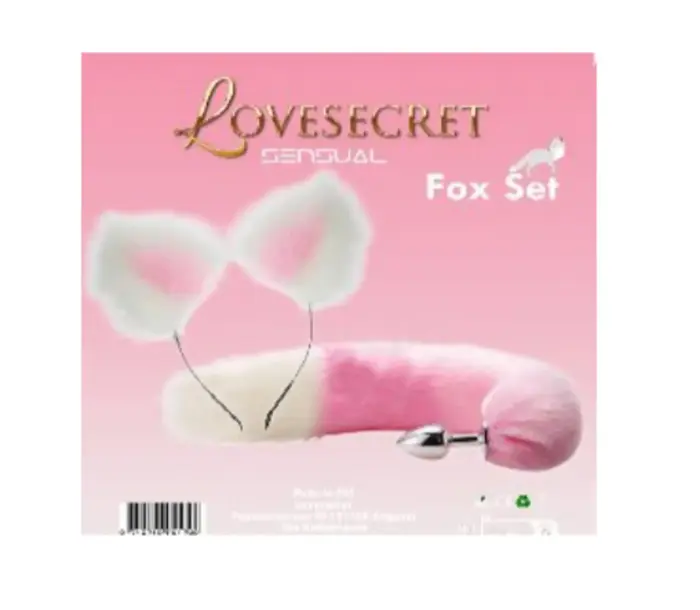 LoveSecret Fox Set 02 – Набор с лисьим хвостом и ушками – 20 см – Pink Фото num