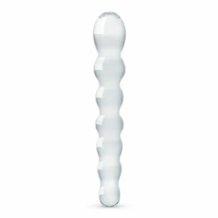 Glas No. 19 – divpusējs pērlīšu stikla masāžas rīks – 18 cm