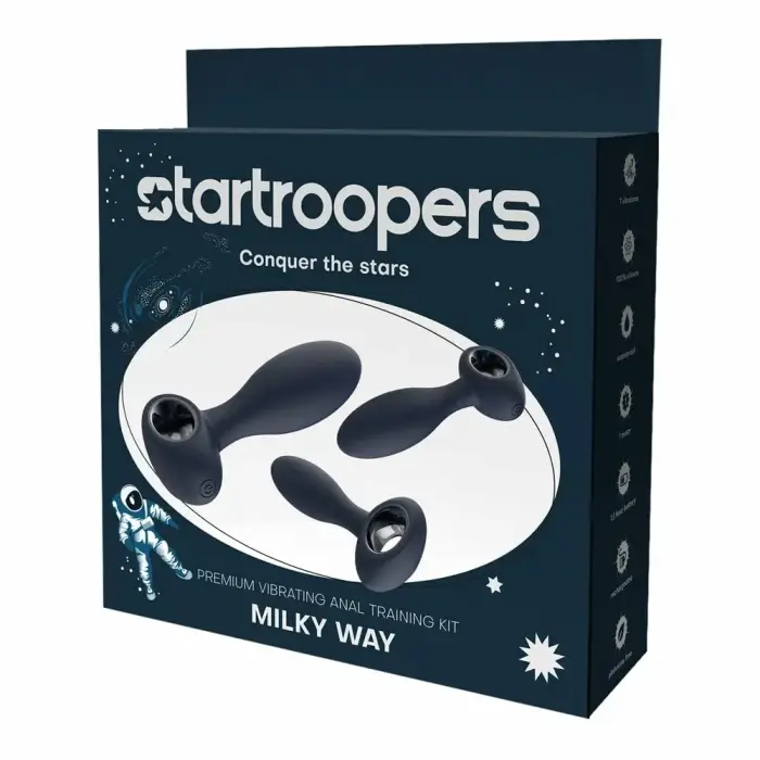 STARTROOPERS Milky Way анальный тренировочный набор – 3 размера, вибрация, силикон