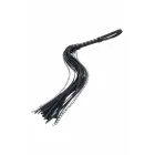 Sportsheets Velvet Noir Chain Flogger – флоггер из искусственной кожи и цепочек с гематитом – 43 см — Фото 2