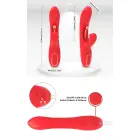 Nirvana Raudonas trijų taškų triušio vibratorius – 22.4 cm (8.8″) — Nuotrauka 12