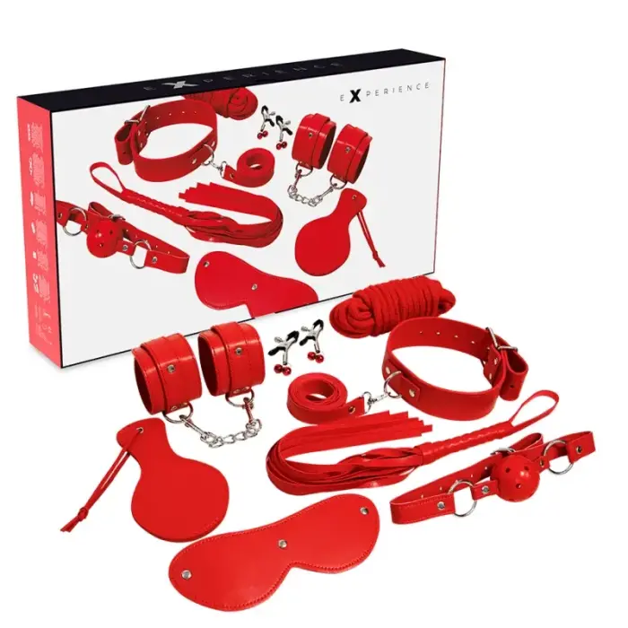 Experience Red Series advanced bondage kit – 8 pcs – synthetic leather