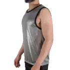 Macho Fine Glitter – sleeveless top – silver – L/XL — Photo 2