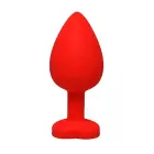 Südamekujuline anaaltapp – S – 7 cm (2.8″) – Punane — Foto 2