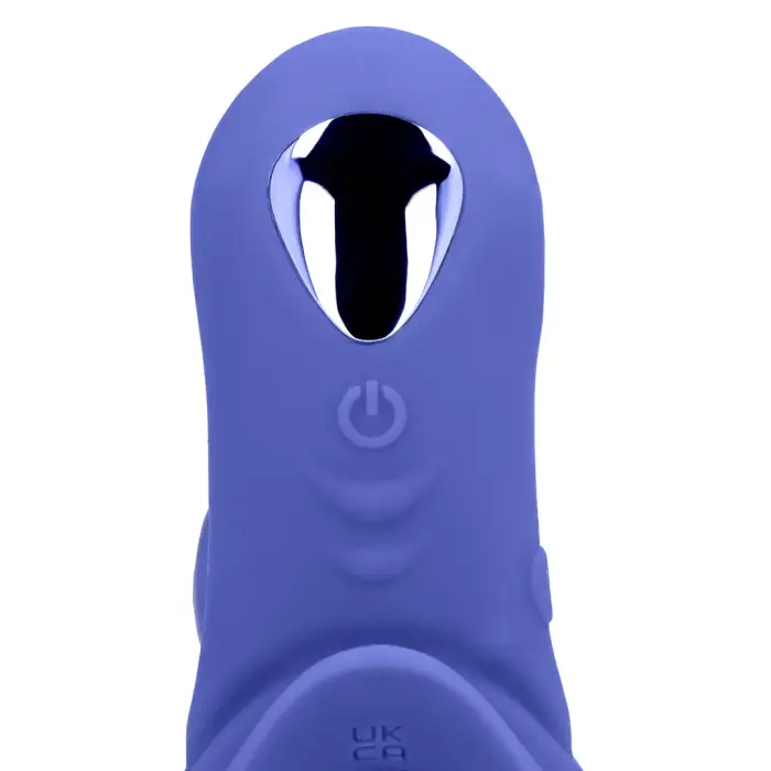 Vibrējošs dzimumlocekļa gredzens ar klitora stimulāciju – Tamiya zils Foto 12