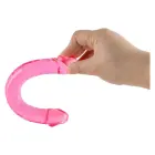 Bubblegum Blast Lollipop Loop – гелевый двусторонний дилдо – розовый – 25 см — Фото 4