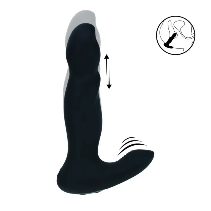 LEVELZ Prostate Pro – массажёр простаты с фрикциями и вибрацией – чёрный