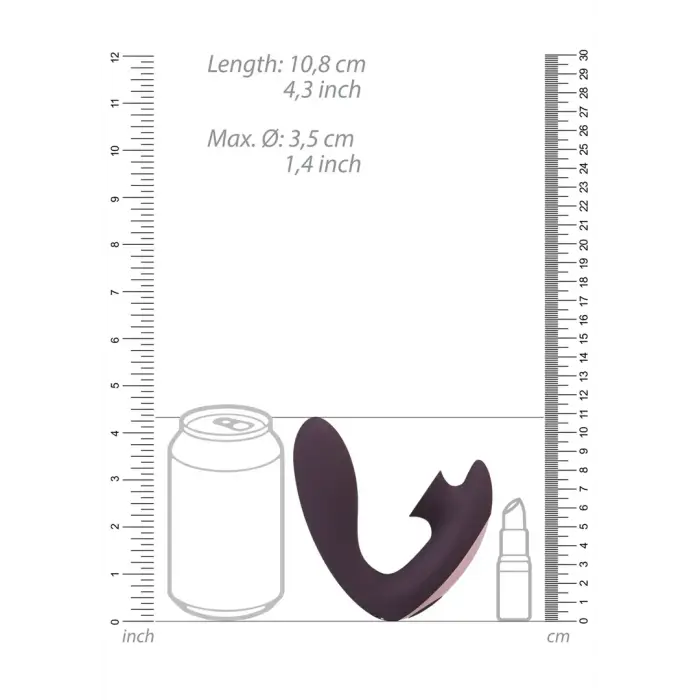 Desirable elastīgs gaisa pulsa vibrators – violets Foto 10