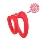 Sweetheart II Double Cock Ring – Red — Photo 4
