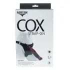Kiotos COX – nahast strap-on komplekt: dildo Monstar Beast 67 – kirsipunane/must — Foto 4
