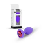 Plug-Jewellery violets anālais spraudnis ar sarkanu dimantu – 7 cm — Foto 9
