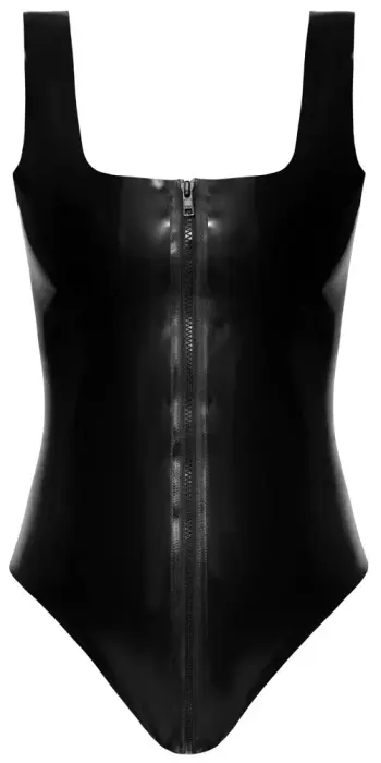 Latex Bodysuit with Zipper – Black – XL Photo