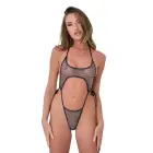 Daring Ultra Sexy Spark Bodysuit – bodi iz setki so strazami iz kollekcii Electric Midnight – chernoe – Razmer: S/M — Фото 3