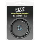 The Silicone 5 Snap Cock Ring – Black — Photo 1