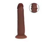 Dual Density Silicone Realistic Sliding Skin Dildo – 20.5 cm (8″) – Brown — Photo 8