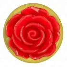 KINK anālais spraudnis Gold Metal Rose – M – Sarkans — Foto 5