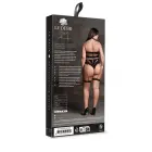 Ananke XII Plus Size 3-Piece Set: Choker, Bandeau Top & Garters – Black – Plus size — Photo 3