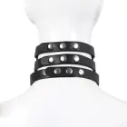 Tripple O-Ring Strap Collar PU-Leather Foto 4