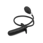 Piepūšams gluds dildo – melns Foto 6