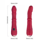 Jackal Red G-punkta vibrators ar kustību funkciju – 21.9 cm (8.6″) – sarkans Foto 2