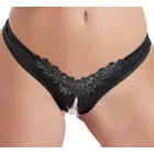 Cottelli Collection satiinist pärlitega stringid – mustad – S — Foto 2