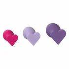 Dreamtoys Love Signal Triple Heart Set – 3 silikoninių analinių kamščių trio su širdies pagrindais – S/M/L — Nuotrauka 2