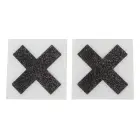 You2Toys Dekoratyviniai juodi kryželio formos lipnūs spenelių dangteliai 5.9cm — Nuotrauka 2