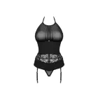 Serafia korsetes komplekts ar stringiem – melns – XS/S — Foto 5