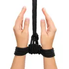 10 meters Fetish Bondage Rope – bondaaži nöör – puuvill – must – 10 m — Foto 5