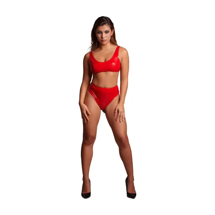 Vixen - Crop and High Waist String - One Size - Red